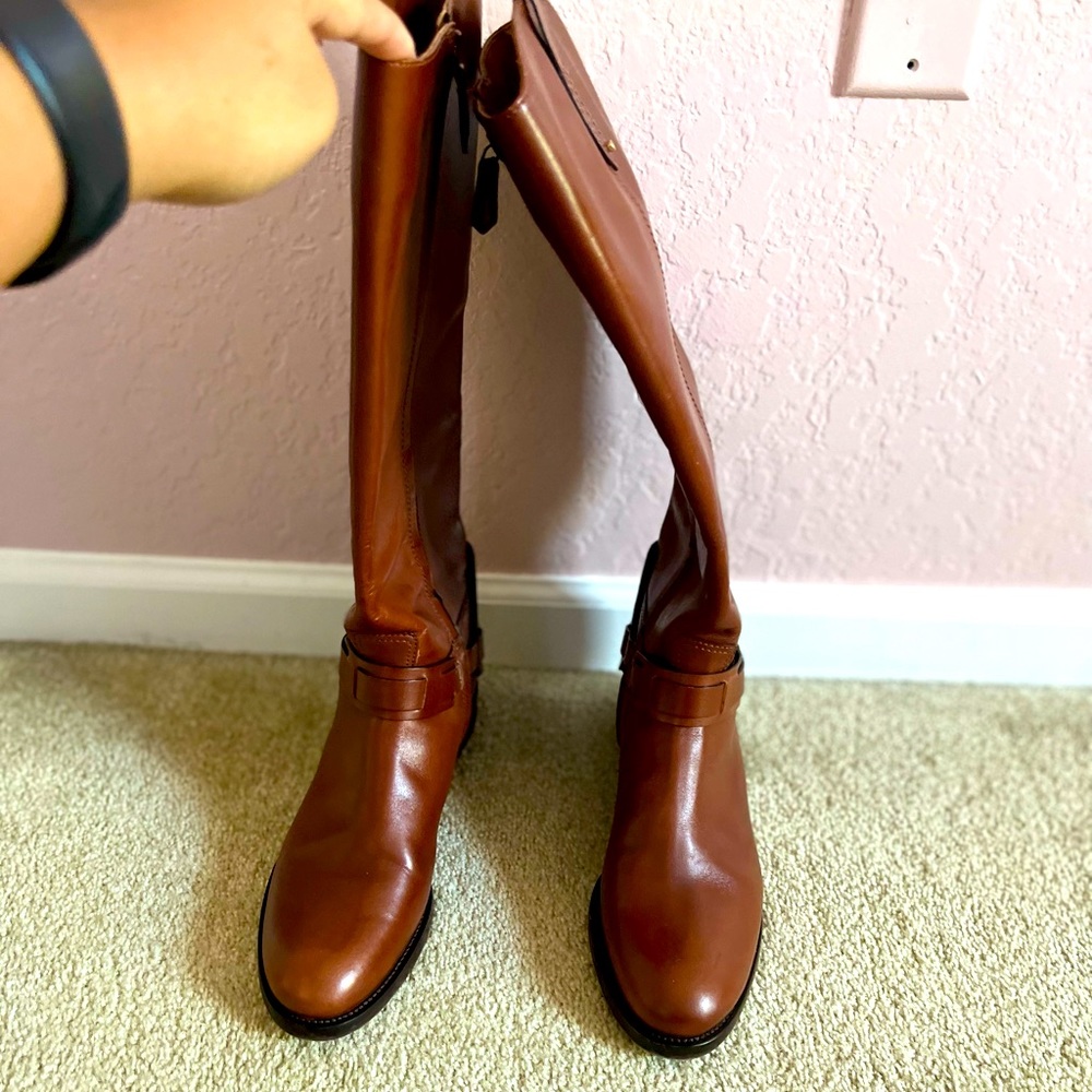 Tory Burch Chestnut Riding Knee Boots